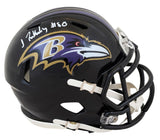 Ravens Isaiah Likely Authentic Signed Speed Mini Helmet W/ Case BAS Witnessed