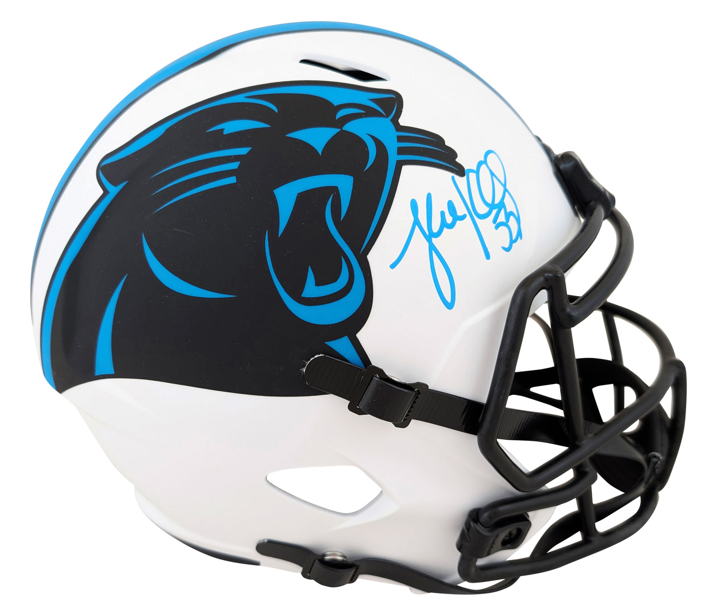 Panthers Luke Kuechly Signed Lunar Full Size Speed Rep Helmet W/ Case BAS Wit