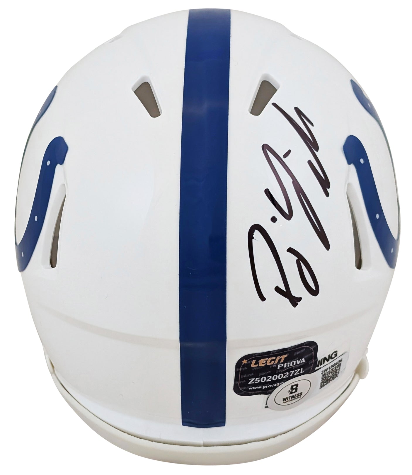 Colts D.J. Giddens Authentic Signed Speed Mini Helmet W/ Case BAS Witnessed