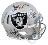 Raiders (4) Casper, Allen, Brown, Sapp Signed Full Size Speed Proline Helmet BAS