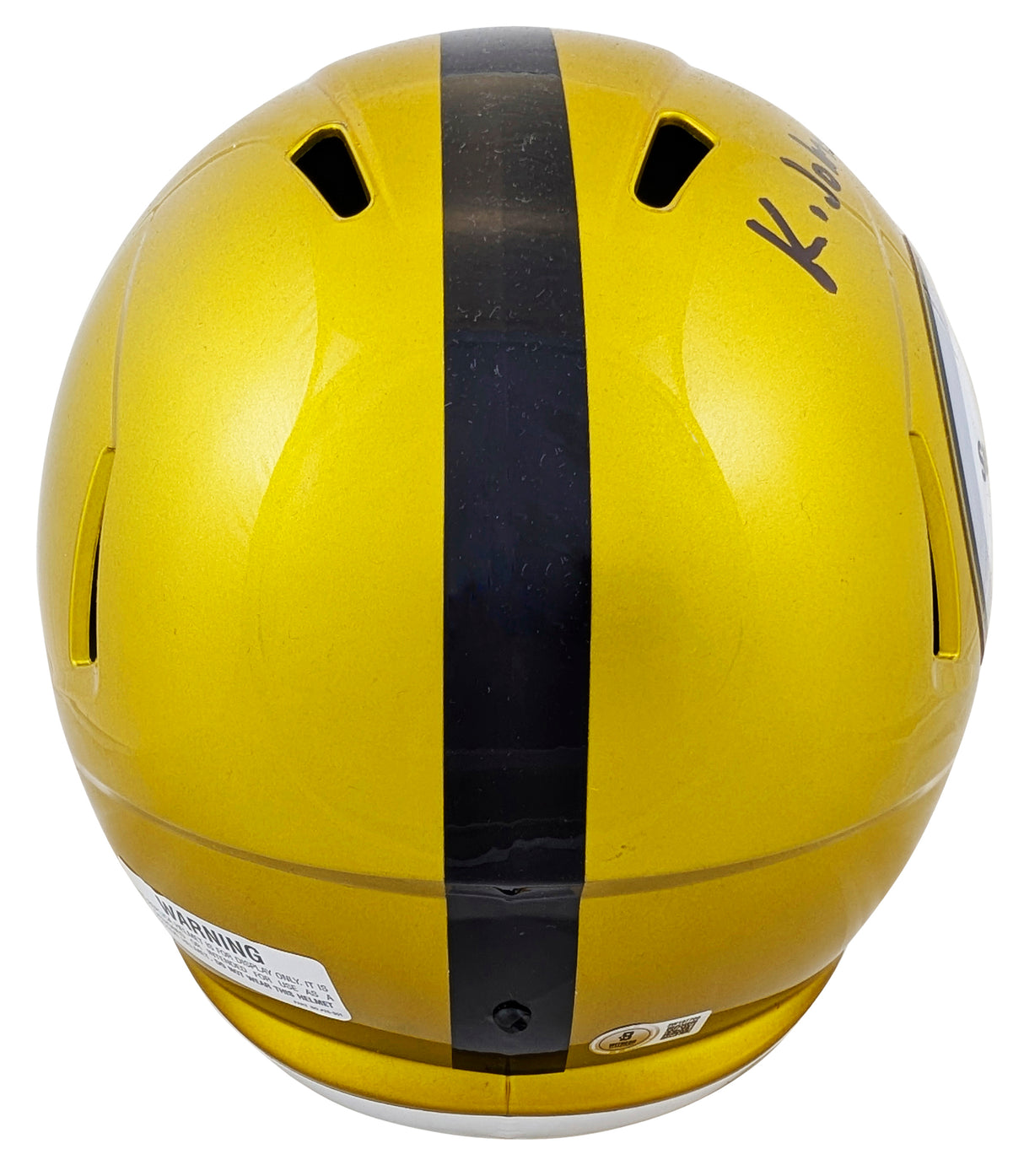 Steelers Kaleb Johnson Signed Flash Full Size Speed Rep Helmet W/ Case BAS Wit