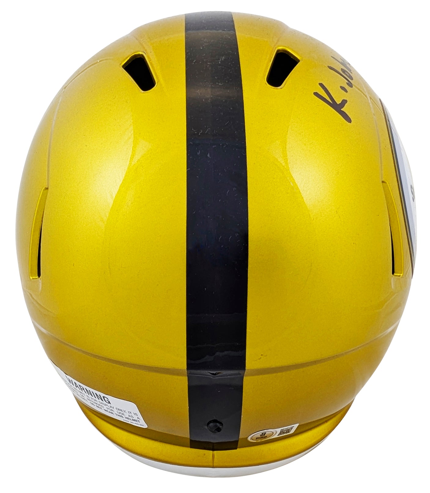 Steelers Kaleb Johnson Signed Flash Full Size Speed Rep Helmet BAS Witnessed