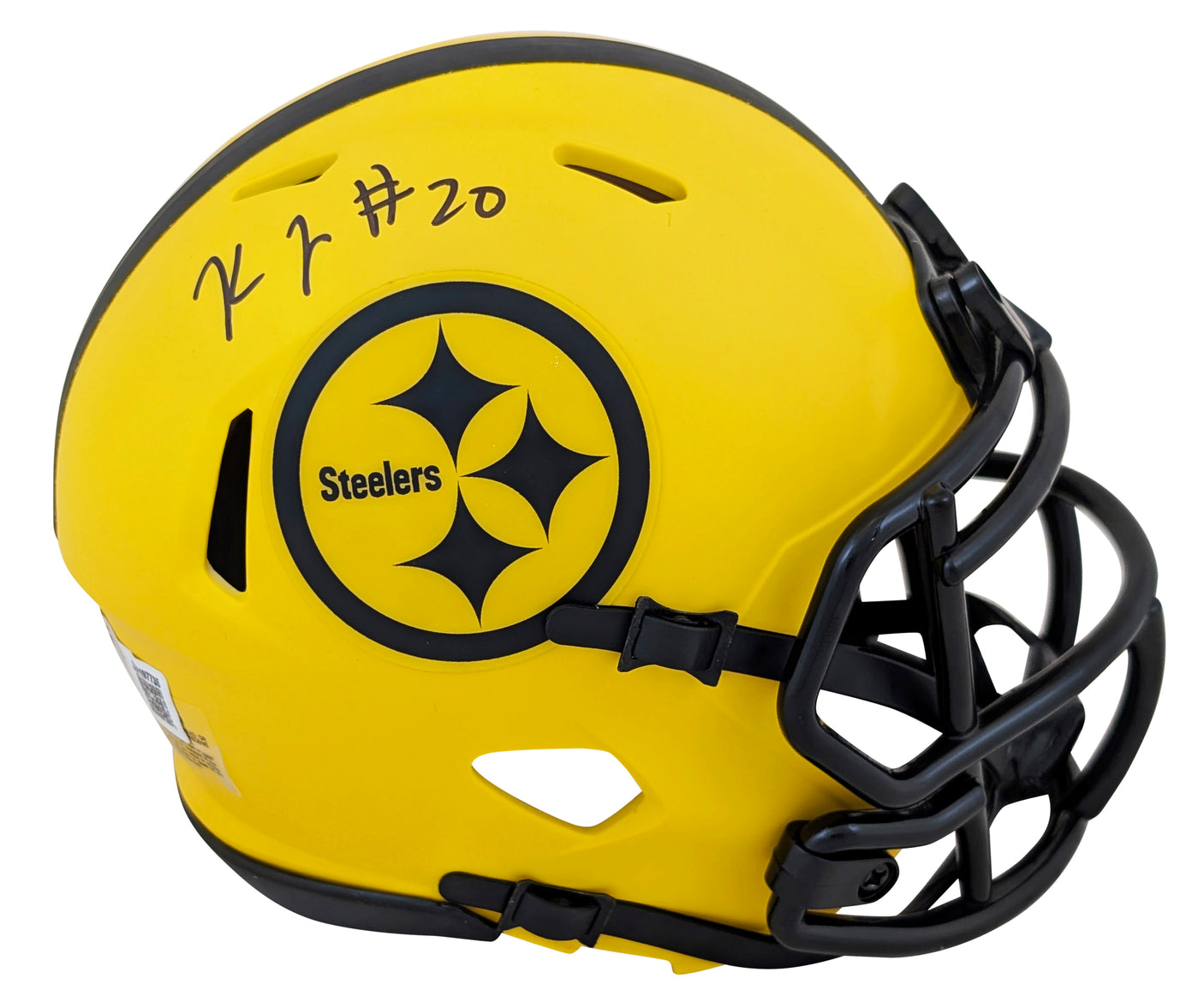 Steelers Kaleb Johnson Authentic Signed Rave Speed Mini Helmet BAS Witnessed
