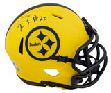Steelers Kaleb Johnson Authentic Signed Rave Speed Mini Helmet BAS Witnessed