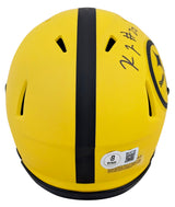 Steelers Kaleb Johnson Signed Rave Speed Mini Helmet W/ Case BAS Witnessed