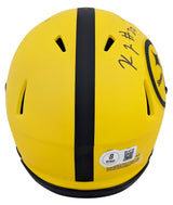Steelers Kaleb Johnson Signed Rave Speed Mini Helmet W/ Case BAS Witnessed