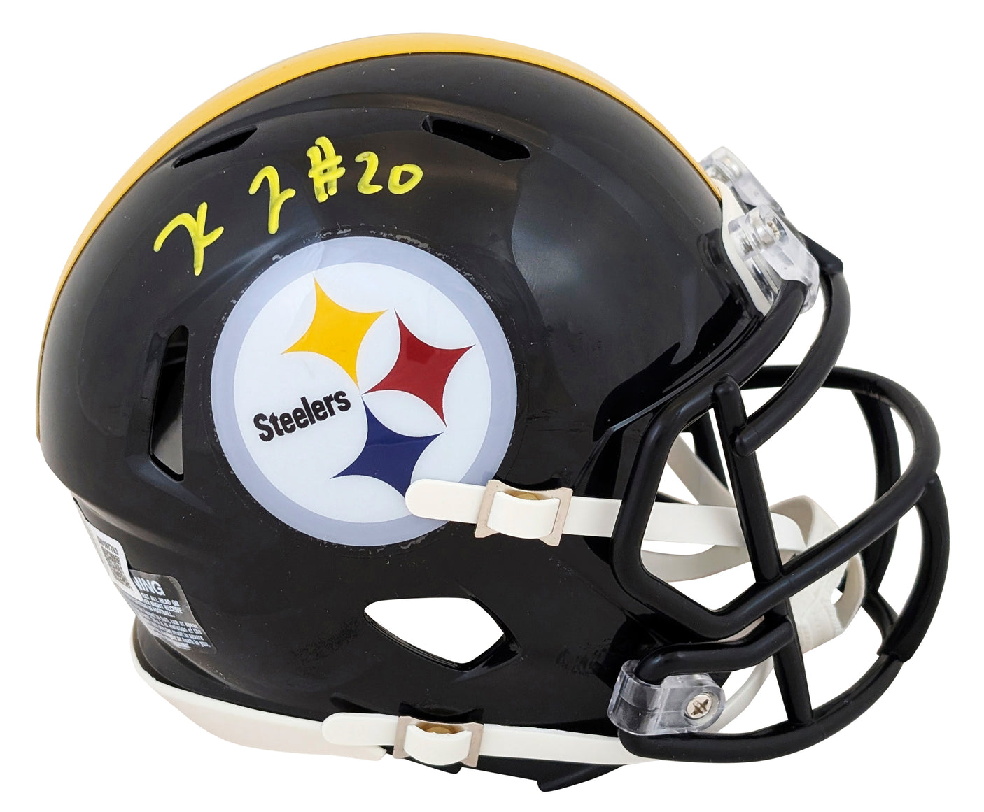 Steelers Kaleb Johnson Authentic Signed Speed Mini Helmet BAS Witnessed