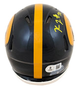 Iowa Kaleb Johnson Authentic Signed Speed Mini Helmet Autographed BAS Witnessed