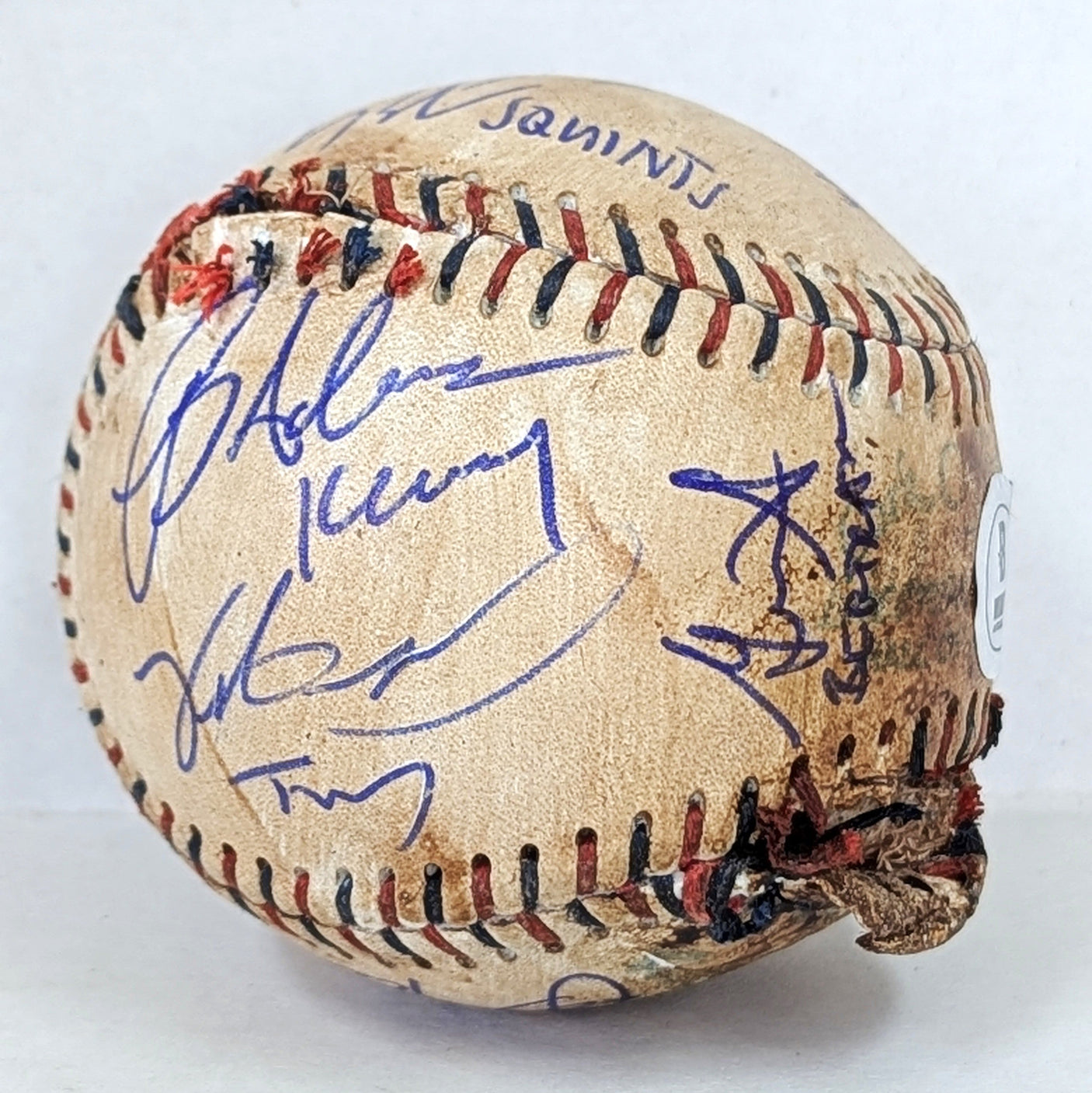 Sandlot Cast Signed Custom Baseball w/9 Signatures- Beckett W Holo