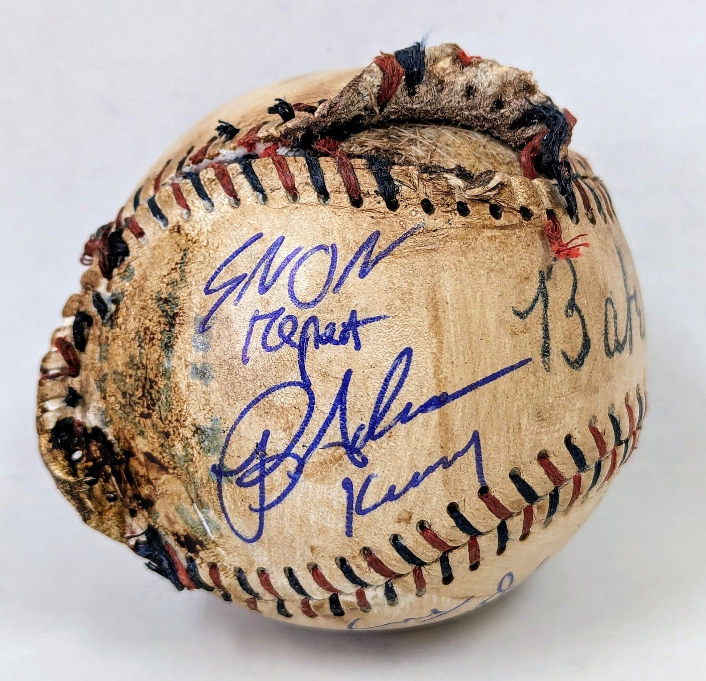Sandlot Cast Signed Custom Baseball w/9 Signatures- Beckett W Holo
