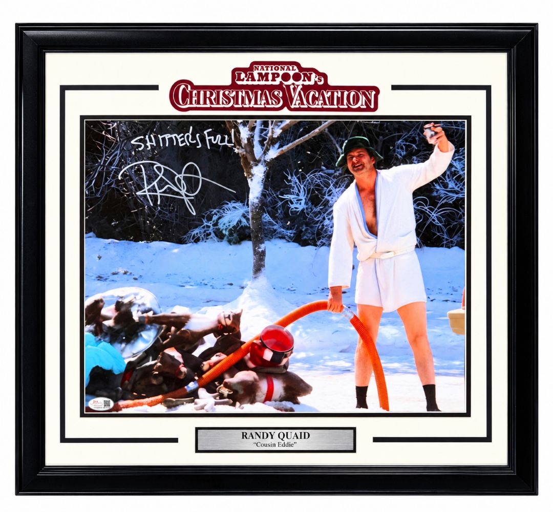 Randy Quaid Signed Framed 16x20 Christmas Vacation Photo Shitters Full JSA QR