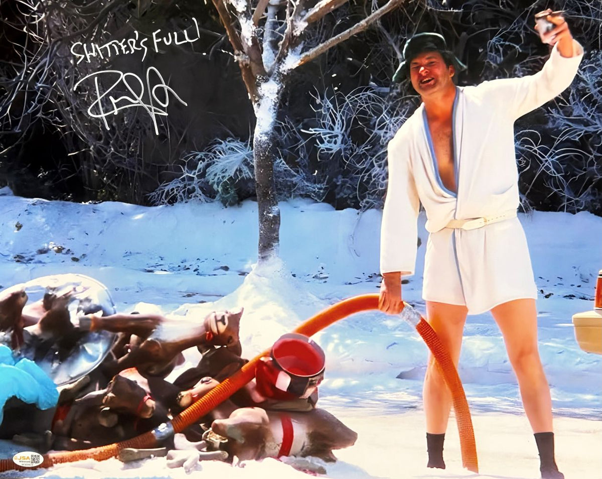 Randy Quaid Signed 16x20 Christmas Vacation Photo Shitters Full Insc JSA QR