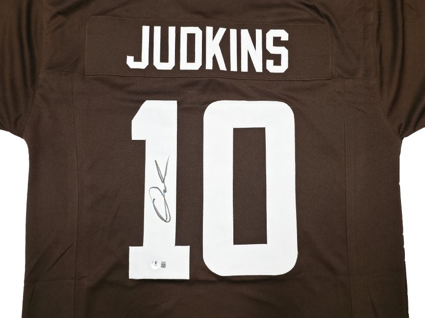 Quinshon Judkins Cleveland Signed Brown Football Jersey BAS