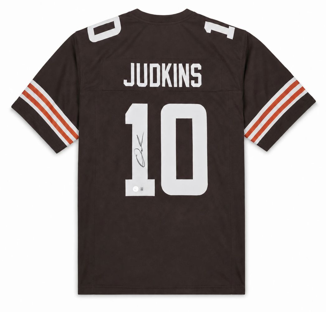 Quinshon Judkins Cleveland Signed Brown Football Jersey BAS