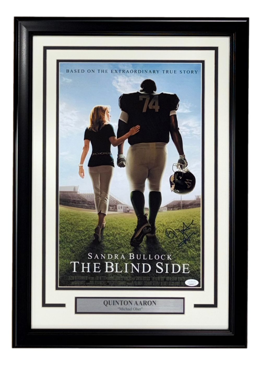 Quinton Aaron Signed Framed 11x17 The Blind Side Photo JSA