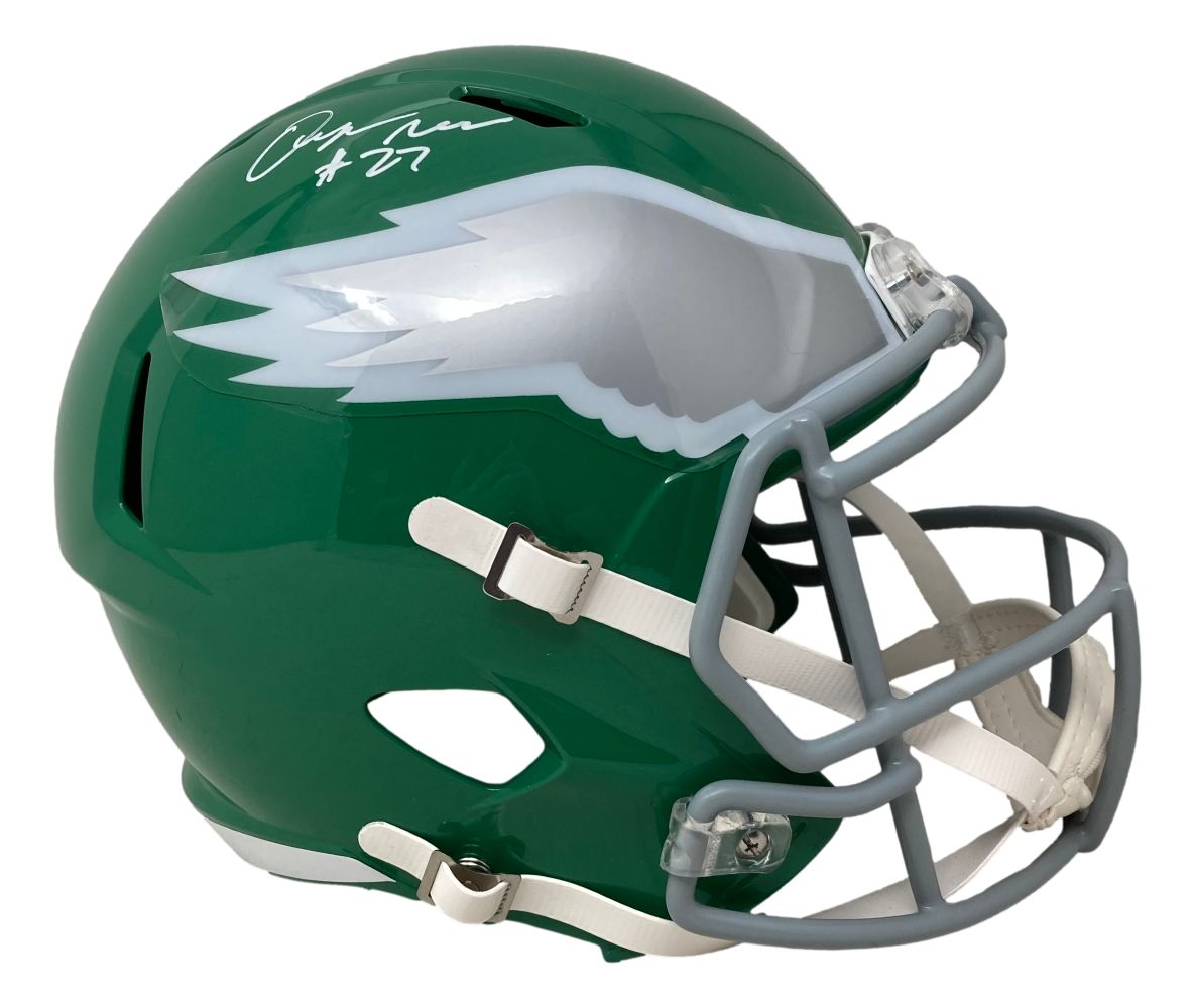 Quinyon Mitchell Signed Eagles Full Size Kelly Green Speed Replica Helmet JSA