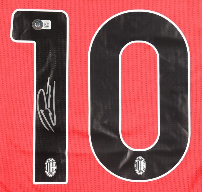 Rafa Leao Signed AC Milan Puma Red Soccer Jersey BAS
