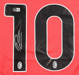 Rafa Leao Signed AC Milan Puma Red Soccer Jersey BAS