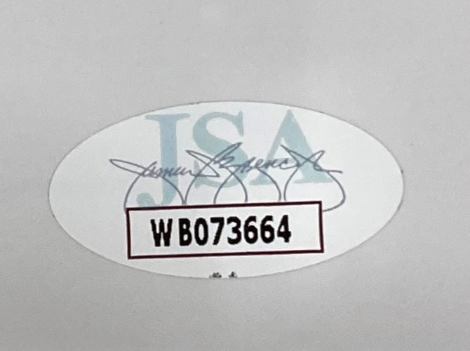This Sports Integrity Rainn Wilson Signed Framed 16x20 "The Office" Dwight Schrute Manager Photo features a JSA sticker with faint blue letters, a central signature, and bold black code WB073664 in a white rectangle bordered in red.