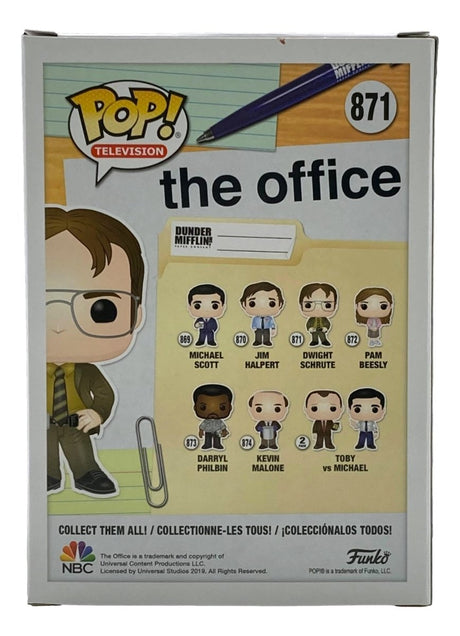 Rainn Wilson Signed The Office Dwight Schrute Funko Pop #871 JSA ITP - Sports Integrity