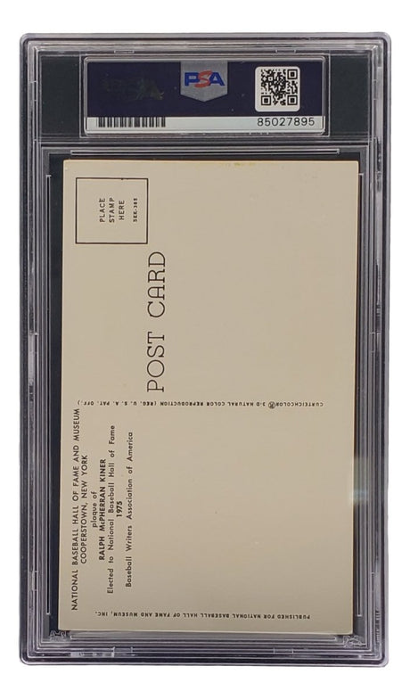 Ralph Kiner Signed 4x6 Pittsburgh Pirates HOF Plaque Card PSA/DNA 85027895 - Sports Integrity