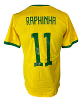 Raphina Brazil Signed Yellow Soccer Jersey BAS