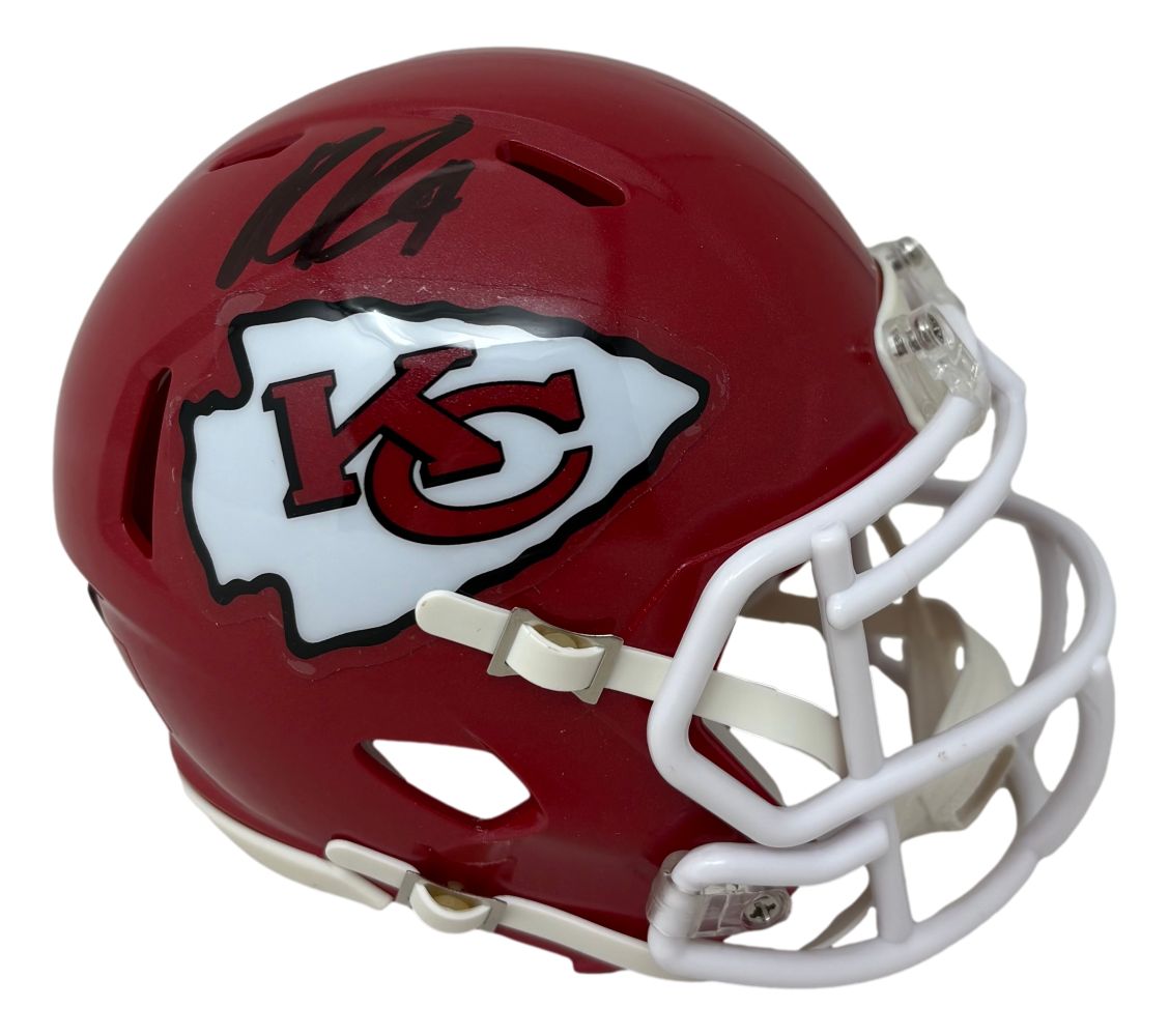 Rashee Rice Signed Kansas City Chiefs Mini Speed Helmet BAS