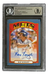 Ray Knight Signed 2022 Topps Archives #72FFRK Mets Trading Card LE/25 BAS