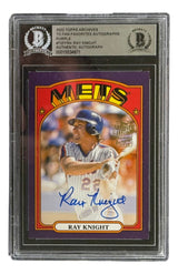 Ray Knight Signed 2022 Topps Archives #72FFRK Mets Trading Card LE/150 BAS