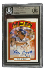 Ray Knight Signed 2022 Topps Archives #72FFRK New York Mets Trading Card BAS