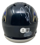 Ray Lewis Signed Baltimore Ravens Mini Speed Helmet BAS