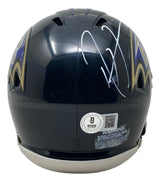 Ray Lewis Signed Baltimore Ravens Mini Speed Helmet BAS