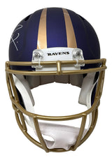 Ray Lewis Signed Baltimore Ravens FS Alternate Purple Authentic Speed Helmet BAS