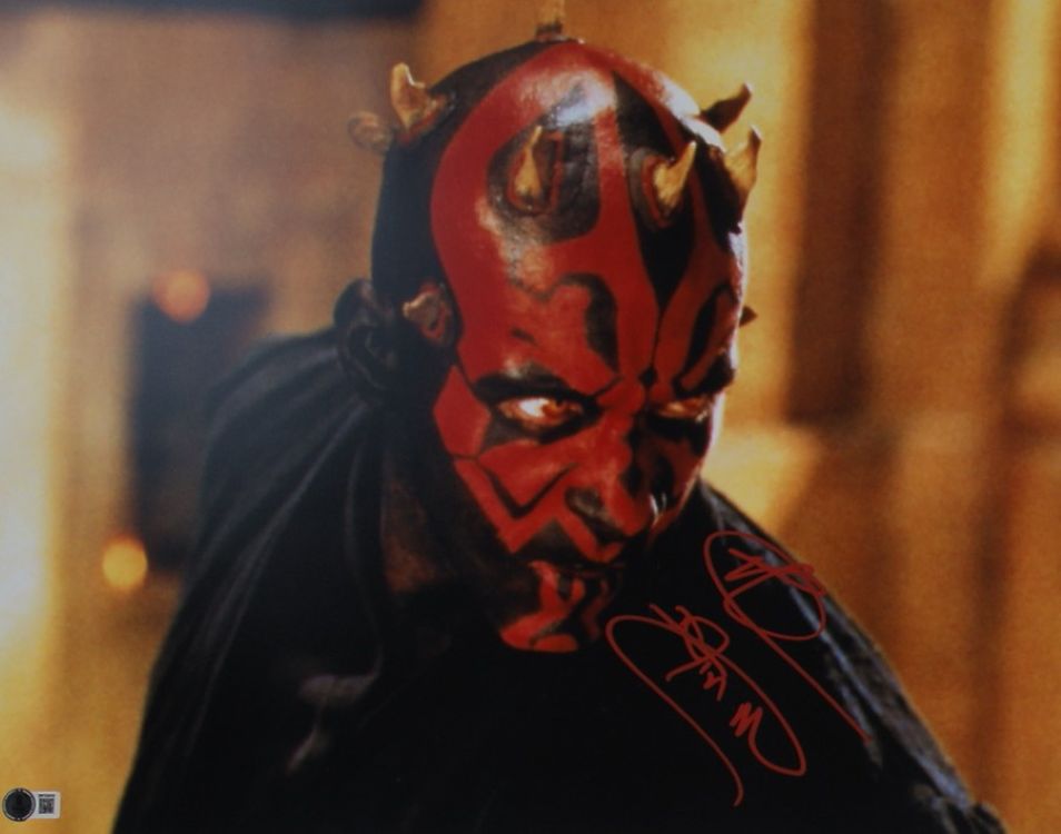 Ray Park Signed 16x20 Star Wars Darth Maul Photo BAS