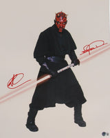 Ray Park Signed 16x20 Star Wars Darth Maul White Photo BAS