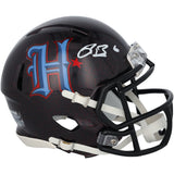 Reed Blankenship Autographed Houston Texans 2024 Navy H-Town Alternate Speed Mini Helmet Fanatics