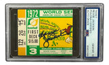 Reggie Jackson Signed Oakland A's 1972 World Series Gm 3 Ticket PSA/DNA Auto 10