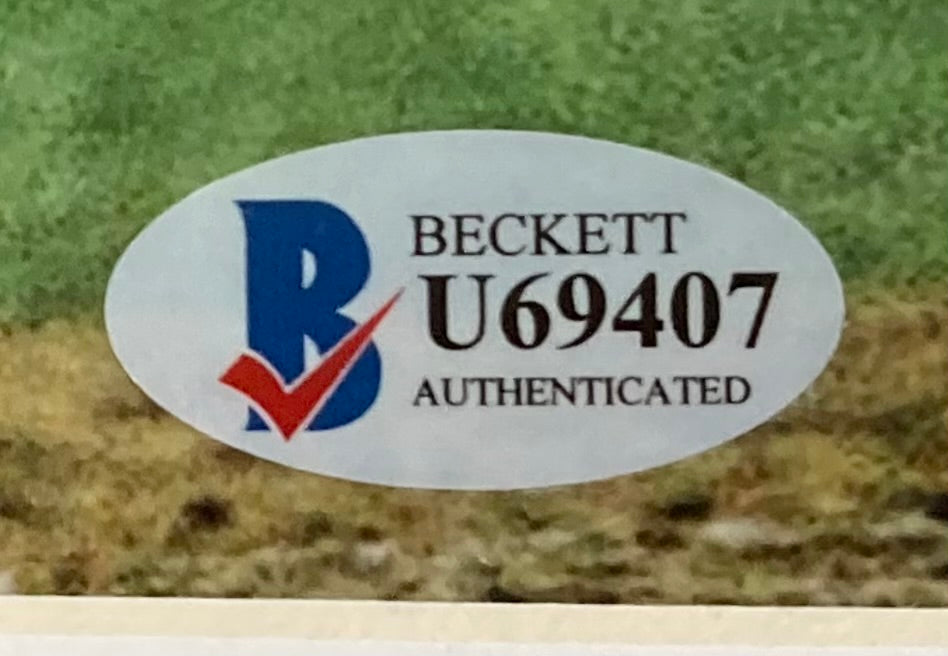 Reggie Jackson Signed Framed 8x10 New York Yankees Home Run Photo BAS