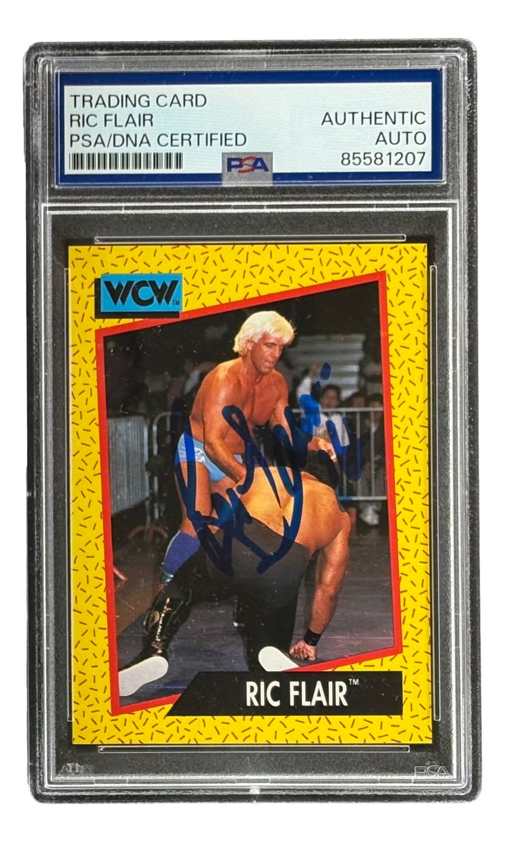 Ric Flair Signed 1991 WCW #38 Wrestling Trading Card 16x Inscribed PSA
