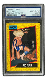 Ric Flair Signed 1991 WCW #41 Wrestling Trading Card 16x Inscribed PSA