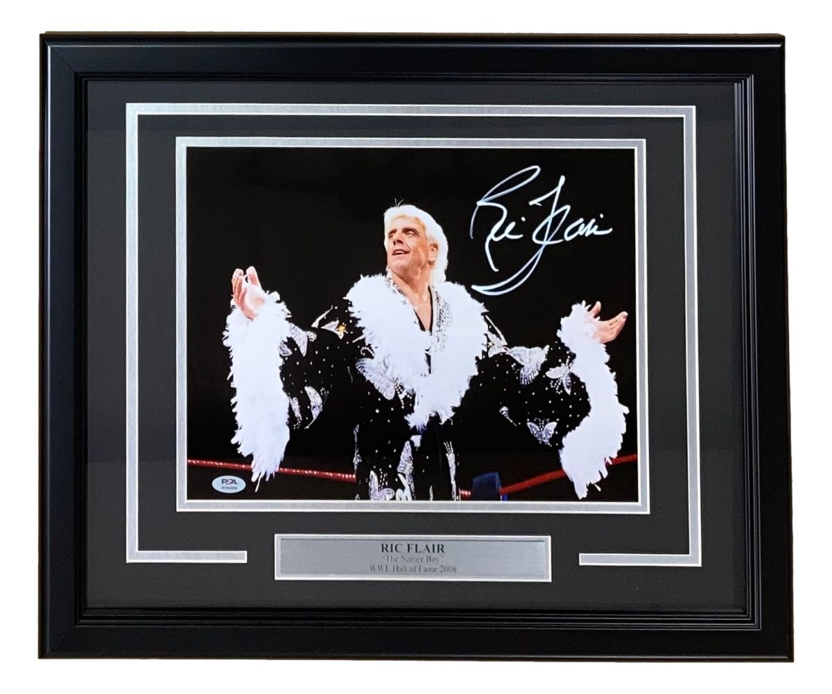 Ric Flair Signed Framed 11x14 WWE Photo PSA Hologram