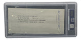 The Sports Integrity Maurice Richard Signed Montreal Canadiens Bank Check #97 is encased in a clear PSA/DNA holder, featuring black printed details, a blue handwritten note to the right, and the PSA label along the right edge.