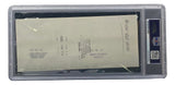 The Maurice Richard Signed Montreal Canadiens Bank Check by Sports Integrity, PSA/DNA certified (#84463446), comes encased in clear plastic with visible text, dates, stamps, and part of the check shown at an angle.