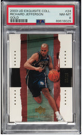 Richard Jefferson NJ Nets 2003 UD Exquisite #24 Gold Card LE/25 PSA NM-MT 8