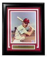Richie Ashburn Signed Framed 8x10 Philadelphia Phillies Photo BAS