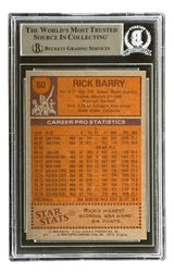 Rick Barry Signed 1978/79 Topps #60 Warriors Trading Card HOF 1987 BAS