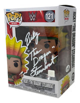 Ricky Steamboat Signed WWE Funko Pop #101 The Dragon Inscribed JSA QR