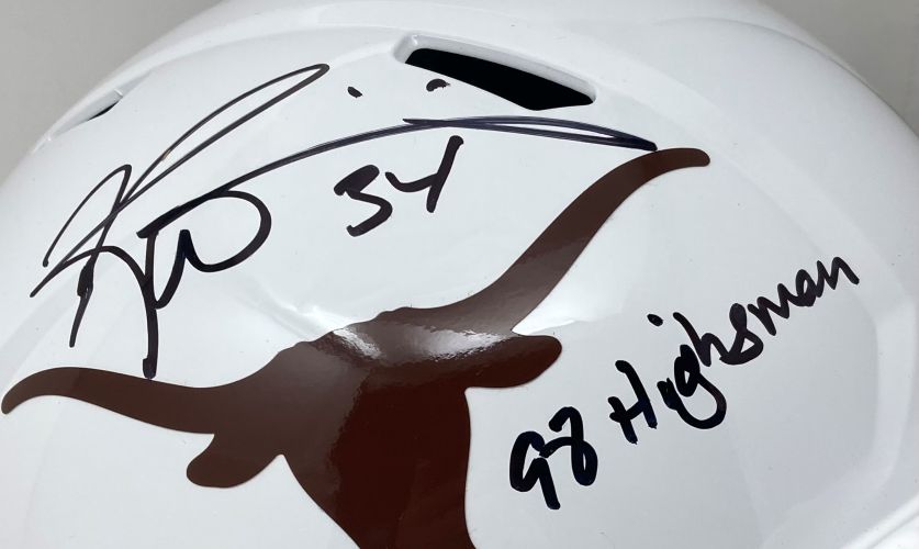Ricky Williams Signed Texas Longhorns FS Speed Replica Helmet 98 Highsman BAS