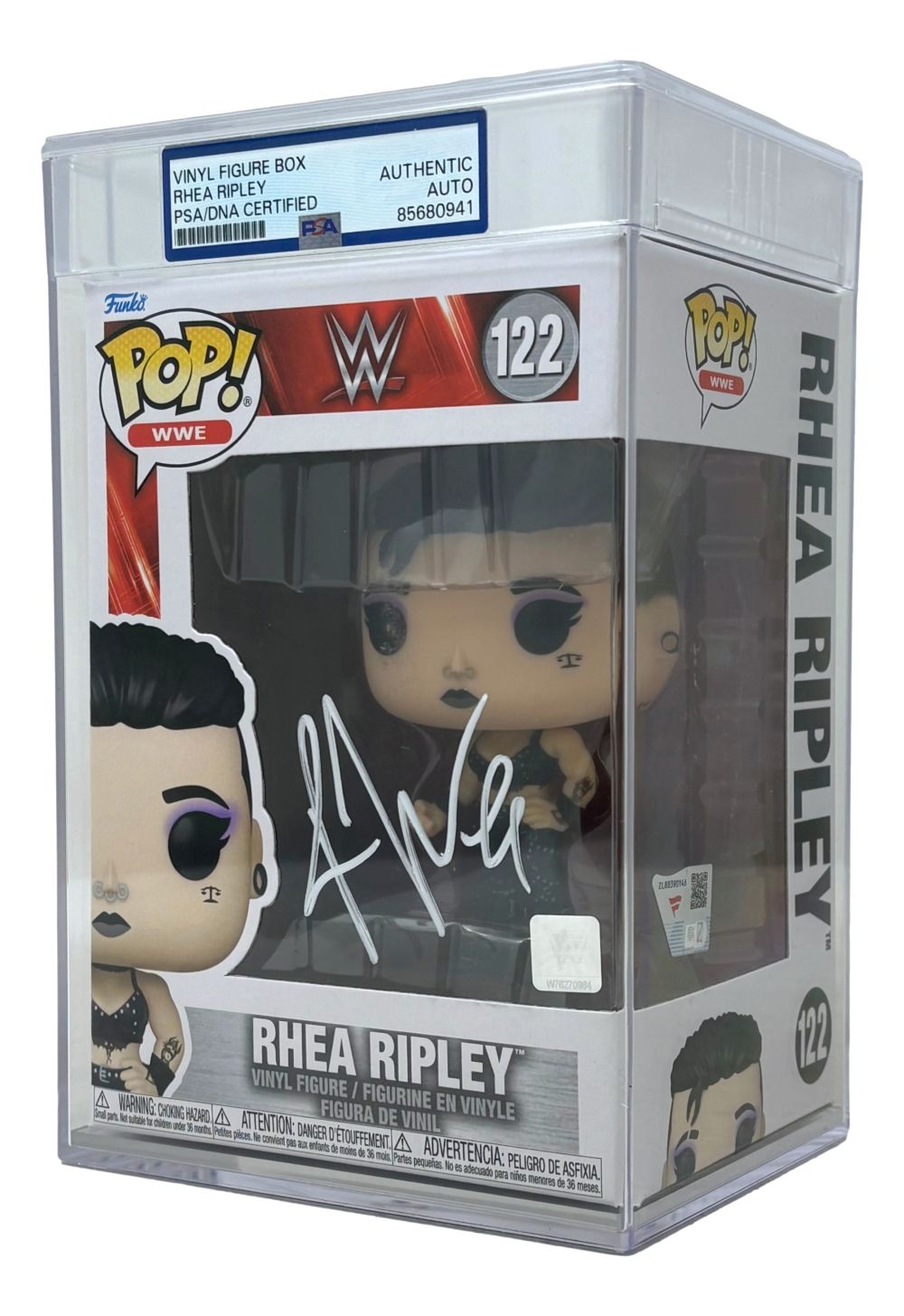 Rhea Ripley Signed WWE Funko Pop #122 PSA Encapsulated