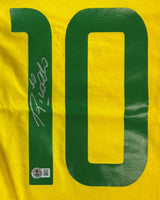 Rivaldo Brazil Signed Yellow Soccer Jersey BAS